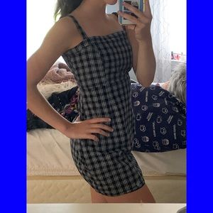 black and white dress